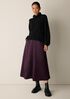 Textured Satin Half-Circle Skirt