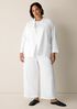 Organic Cotton Pucker Wide-Leg Pant