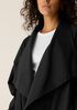 Light Cotton Nylon Drape Neck Coat