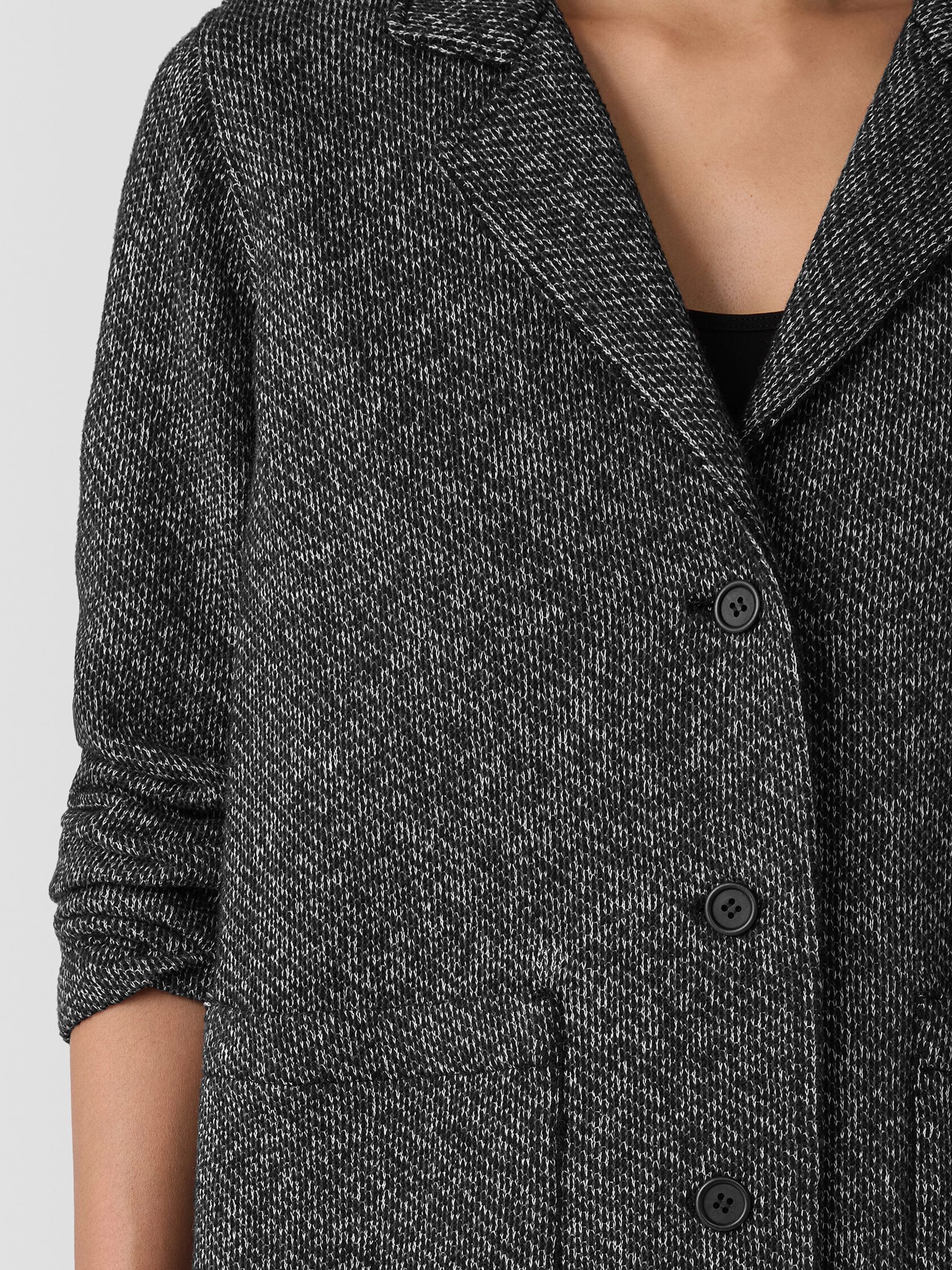 Organic Cotton Terry Stand Collar Jacket
