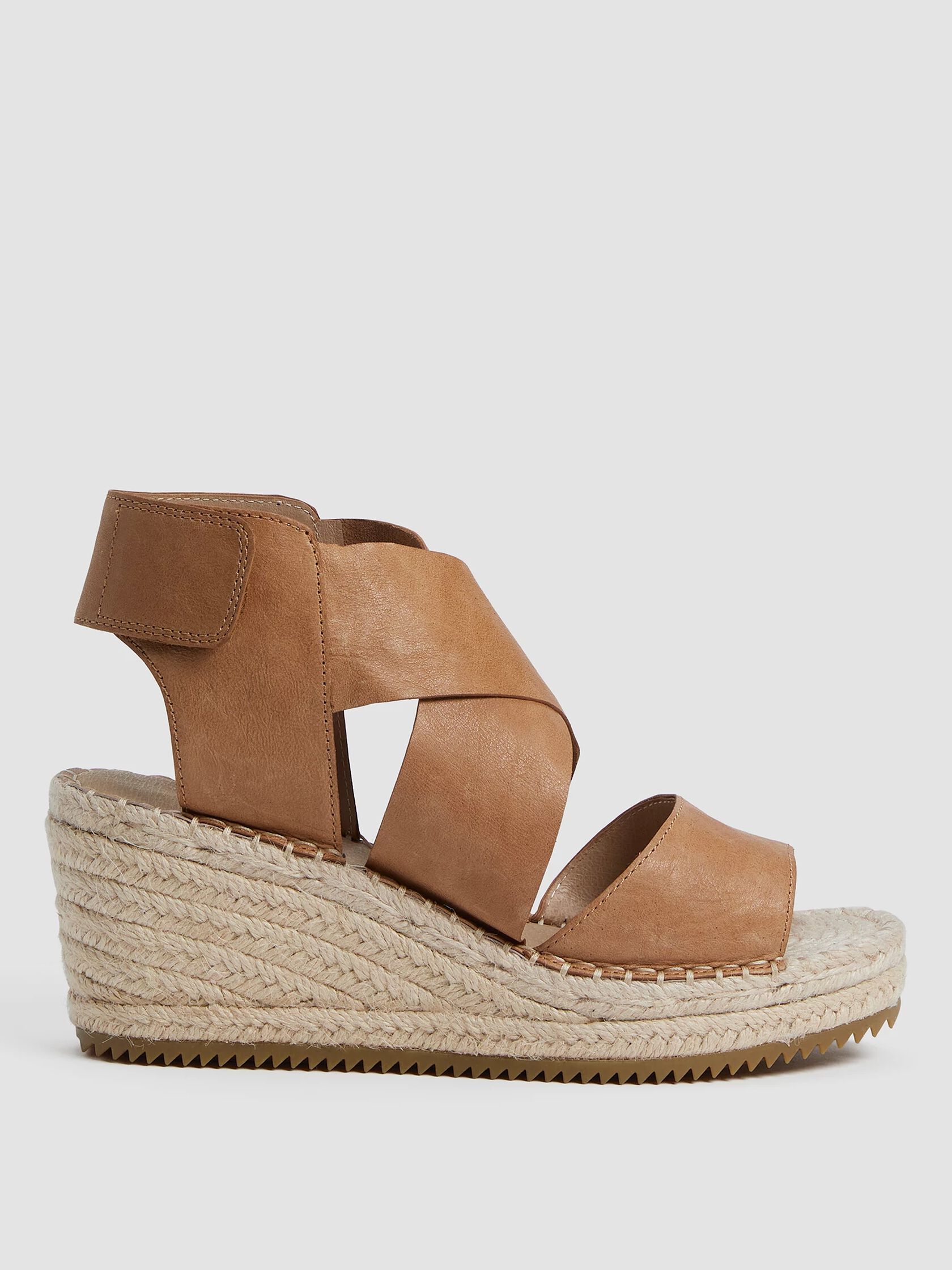 Willow Tumbled Leather Wedge Espadrille