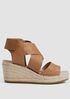 Willow Tumbled Leather Wedge Espadrille