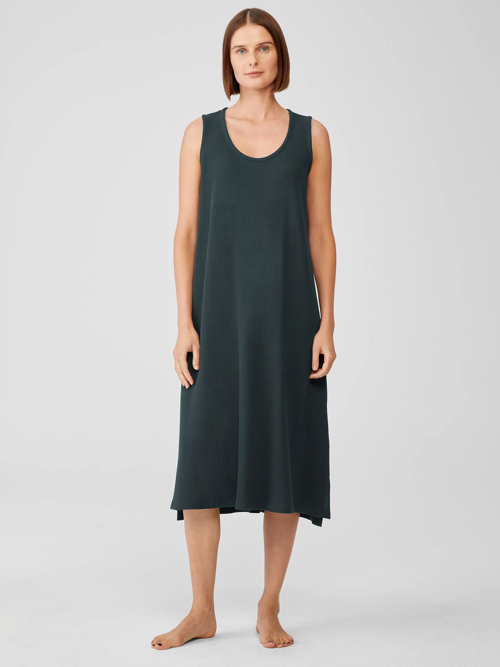 Cozy Organic Cotton Thermal Tank Dress EILEEN FISHER