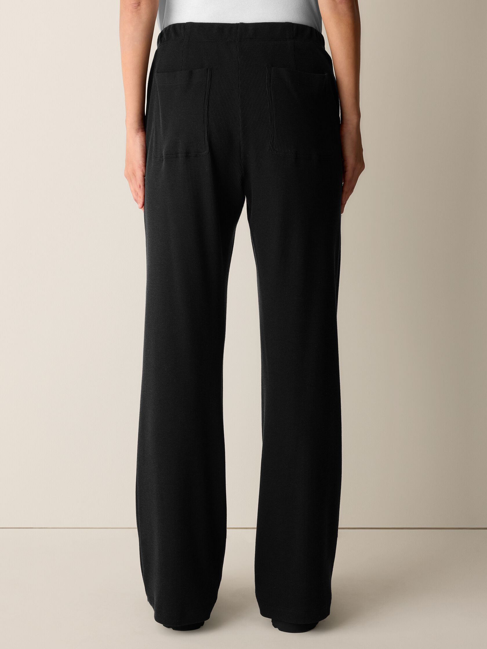 Cozy Waffle Knit Straight Pant