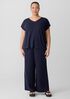 Organic Linen Jersey V-Neck Tee