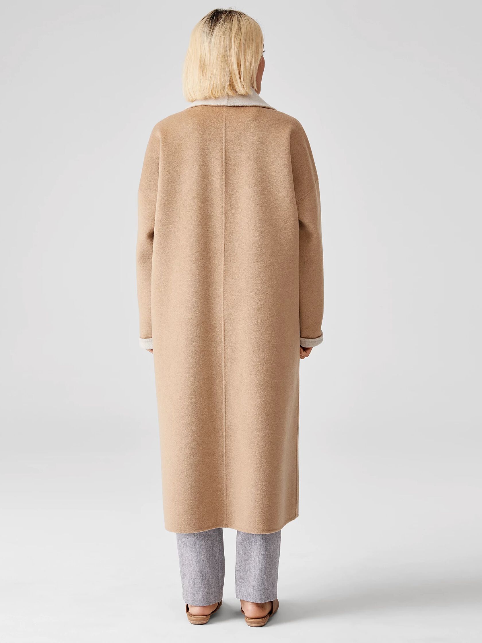 Doubleface Wool Cashmere Shawl Collar Coat