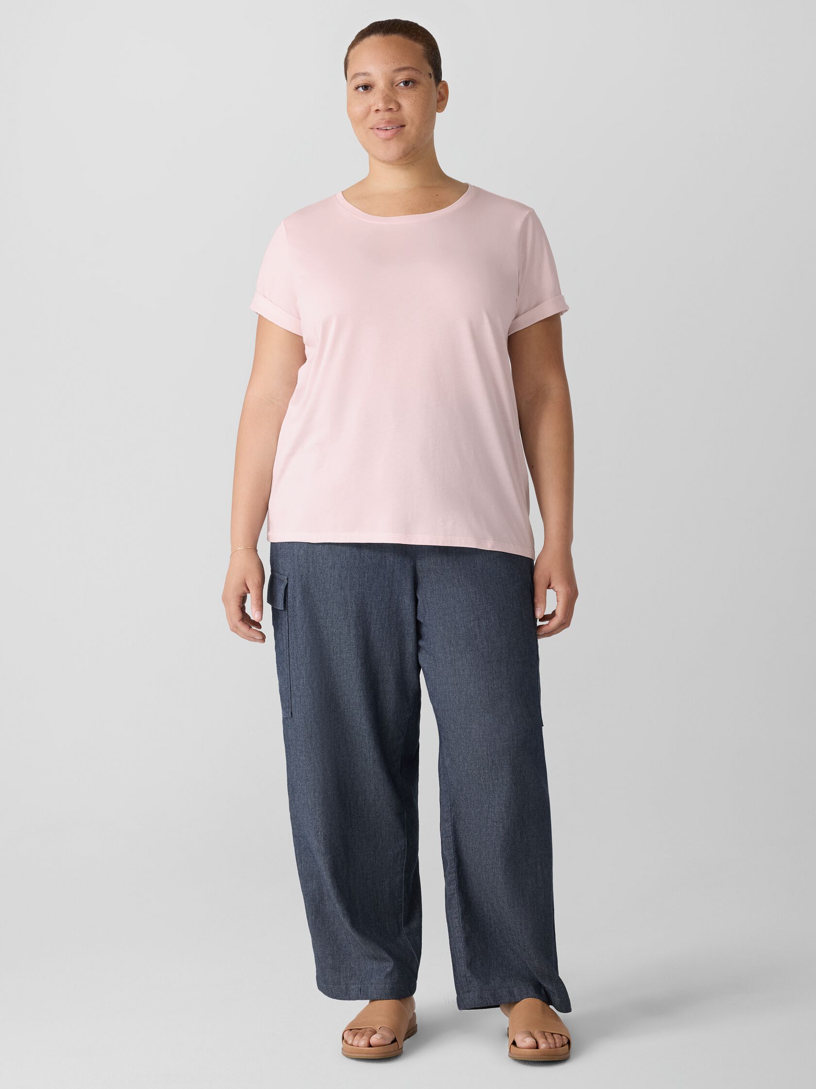Organic Pima Cotton Jersey Round Neck Tee