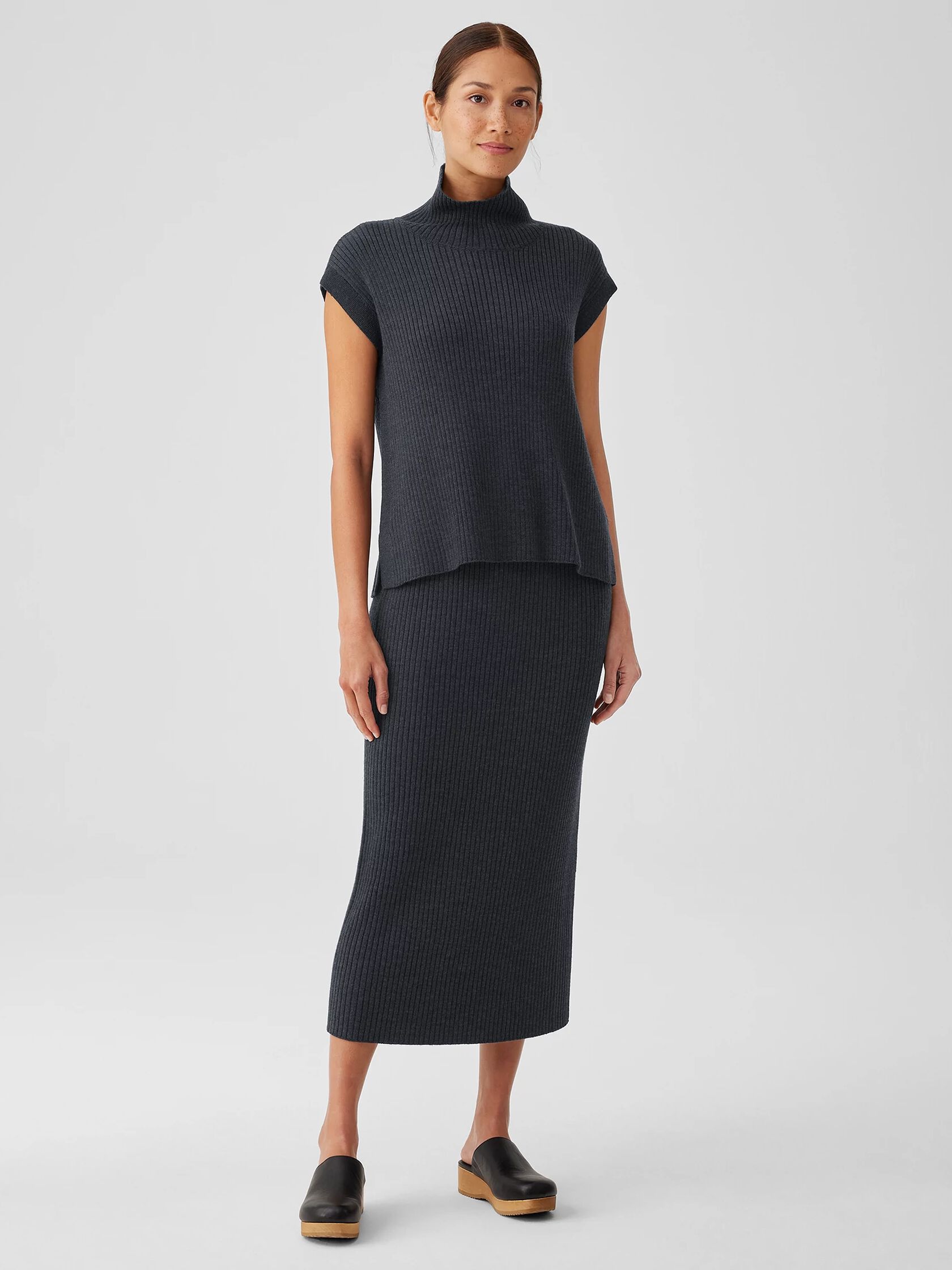 Merino Turtleneck Top in Regenerative Wool