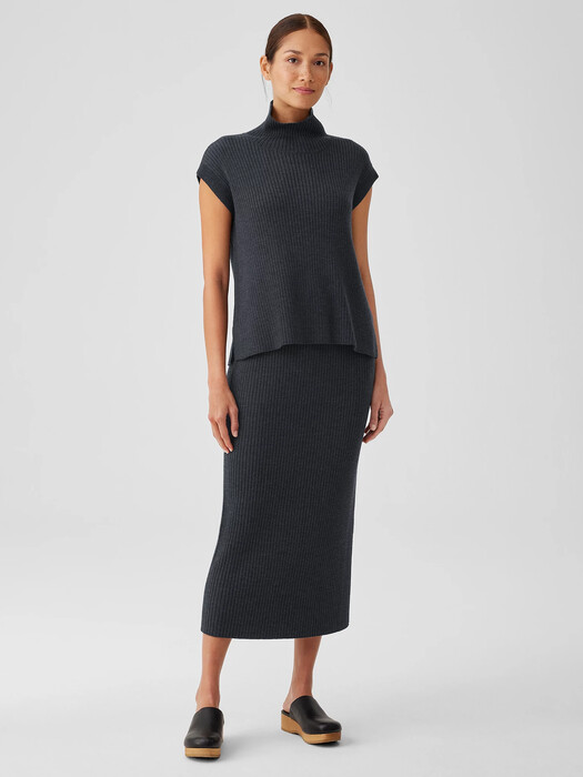 Merino Turtleneck Top in Regenerative Wool