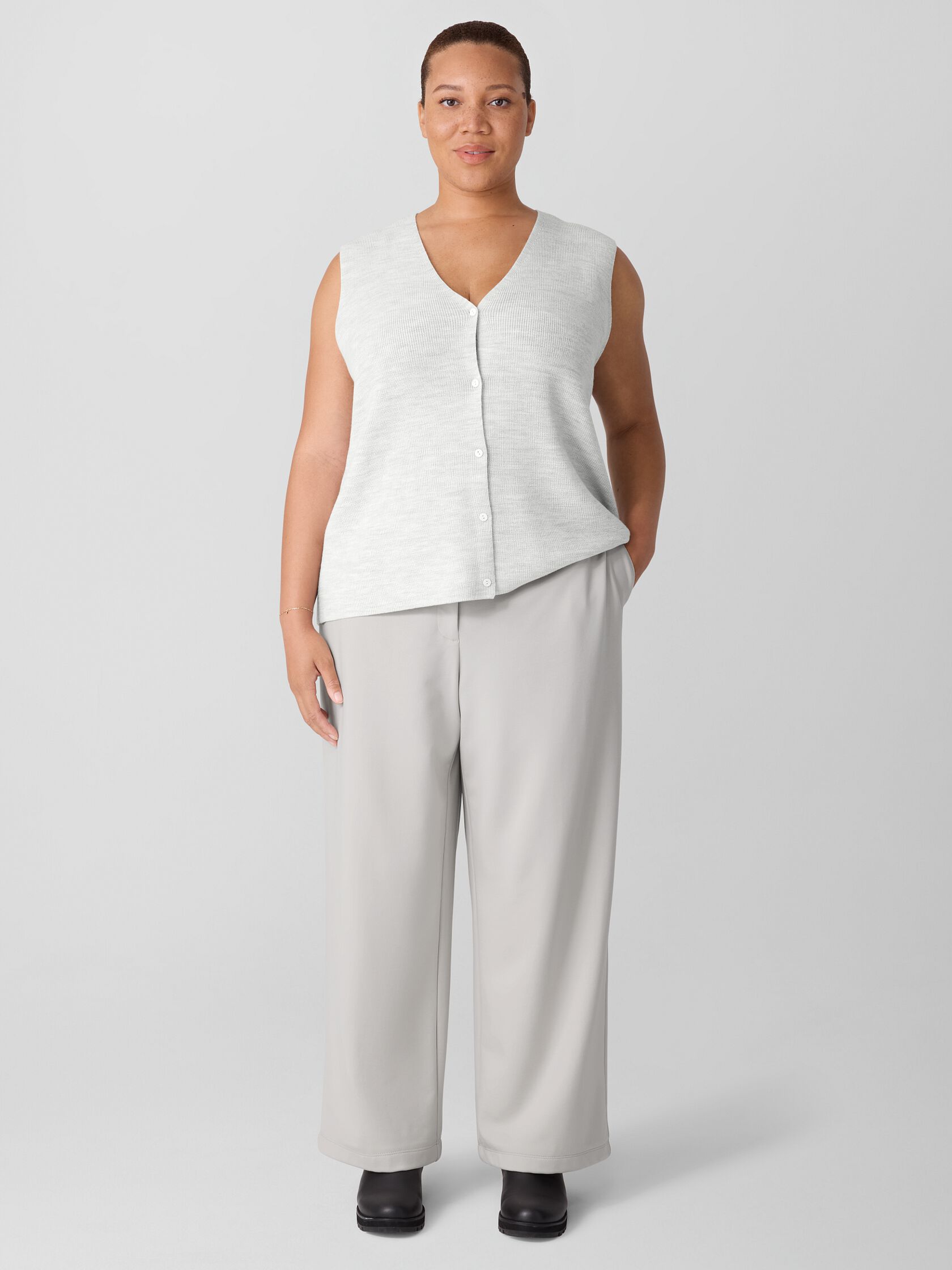 Washable Flex Ponte&nbsp;Wide Trouser Pant
