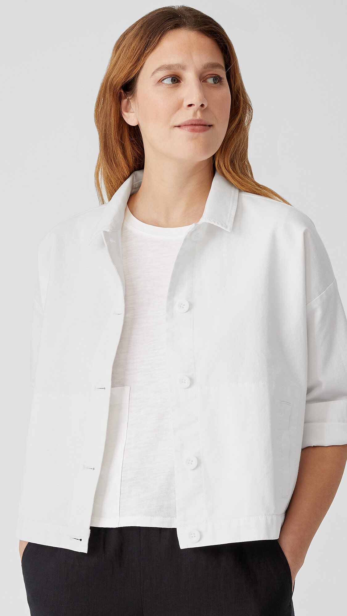 Organic Cotton Hemp Jacket EILEEN FISHER