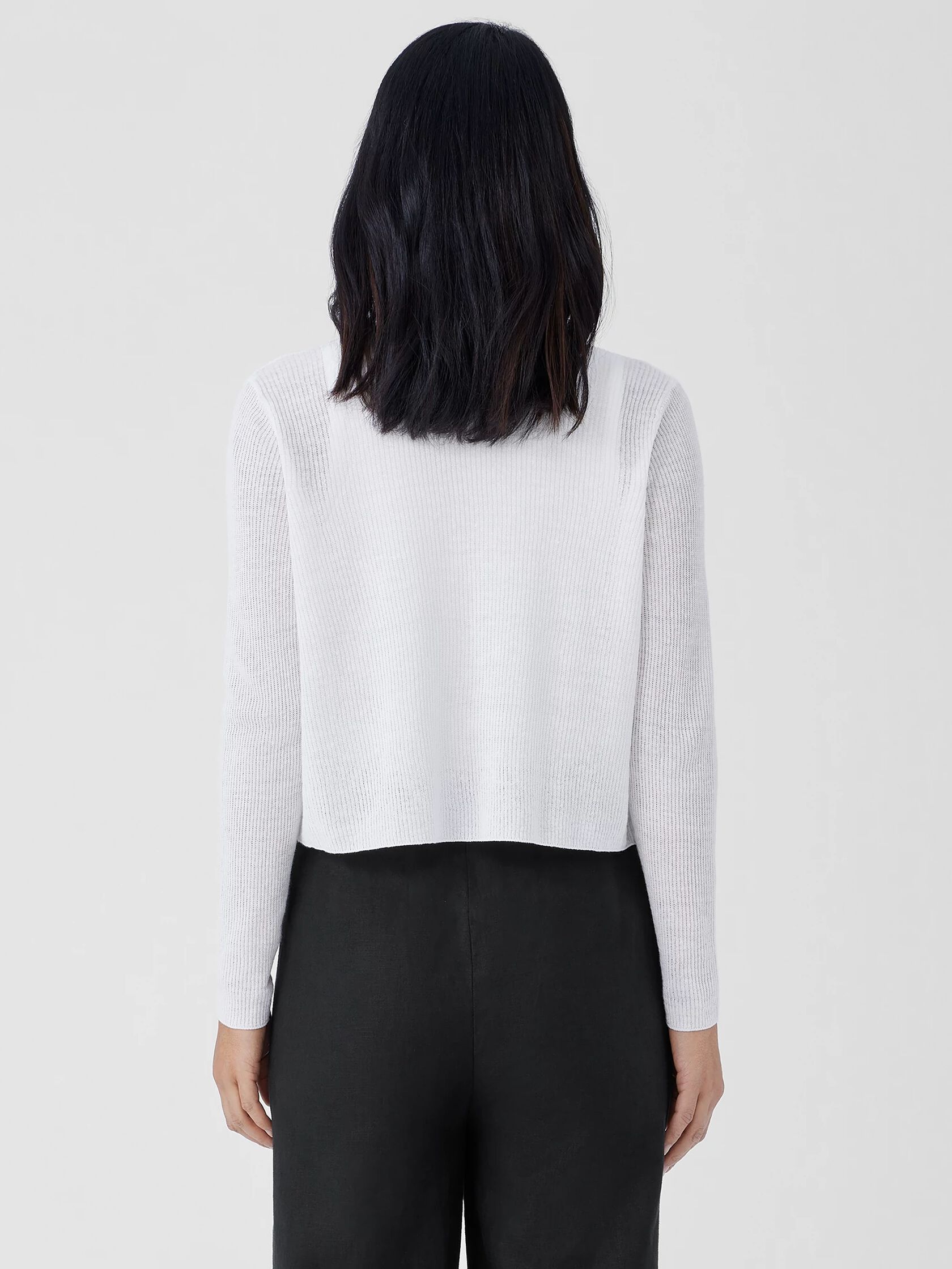 Organic Linen Cotton Airy Tuck Cropped Cardigan