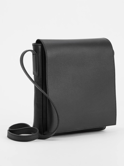 Italian Leather Square Crossbody Bag