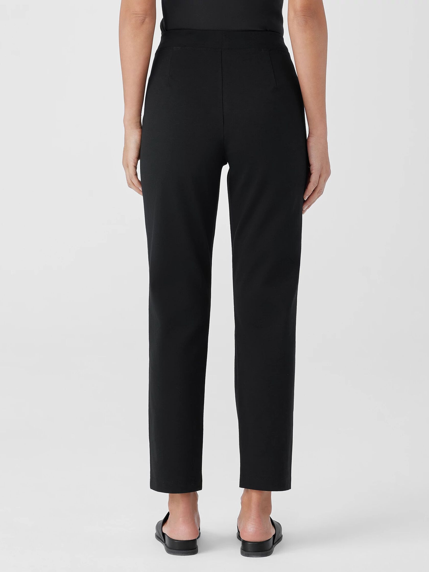 Cotton Blend Ponte Slim Pant