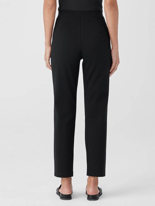 Cotton Blend Ponte Slim Pant