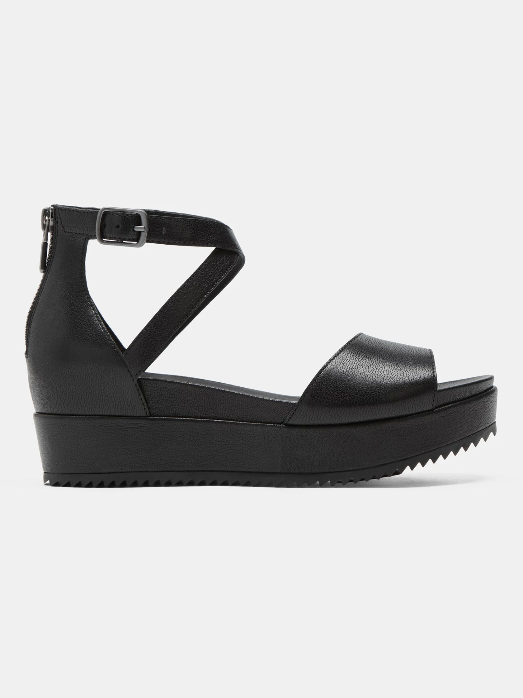 Emmy Tumbled Leather Wedge Sandal