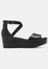 Emmy Tumbled Leather Wedge Sandal
