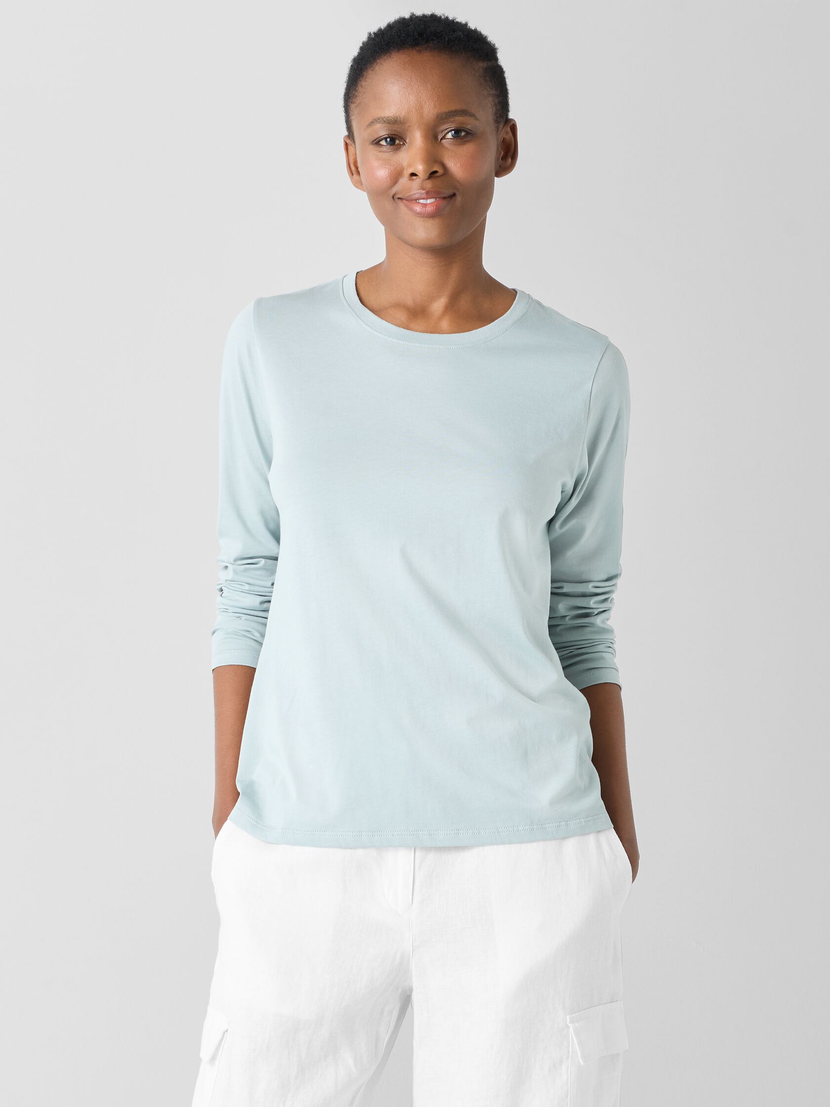 Organic Pima Cotton Jersey Long-Sleeve Tee
