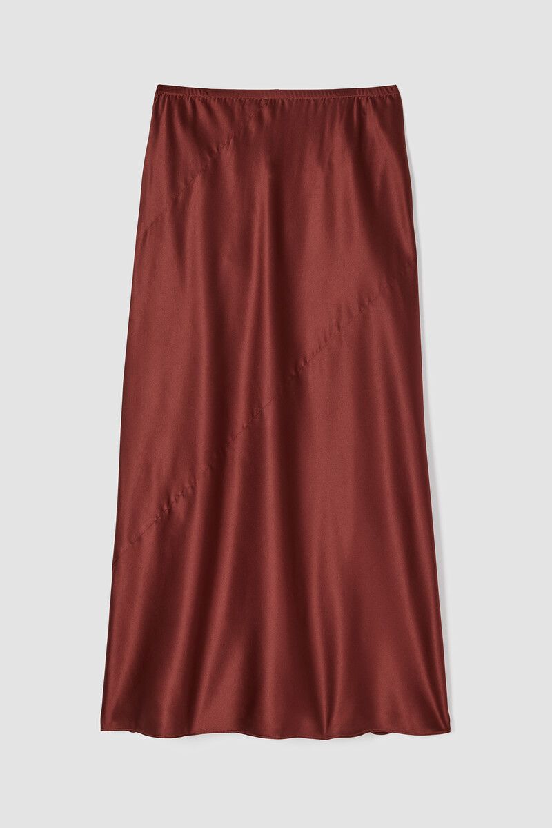Stretch Silk Charmeuse Bias Skirt Stretch Silk Charmeuse Bias Skirt