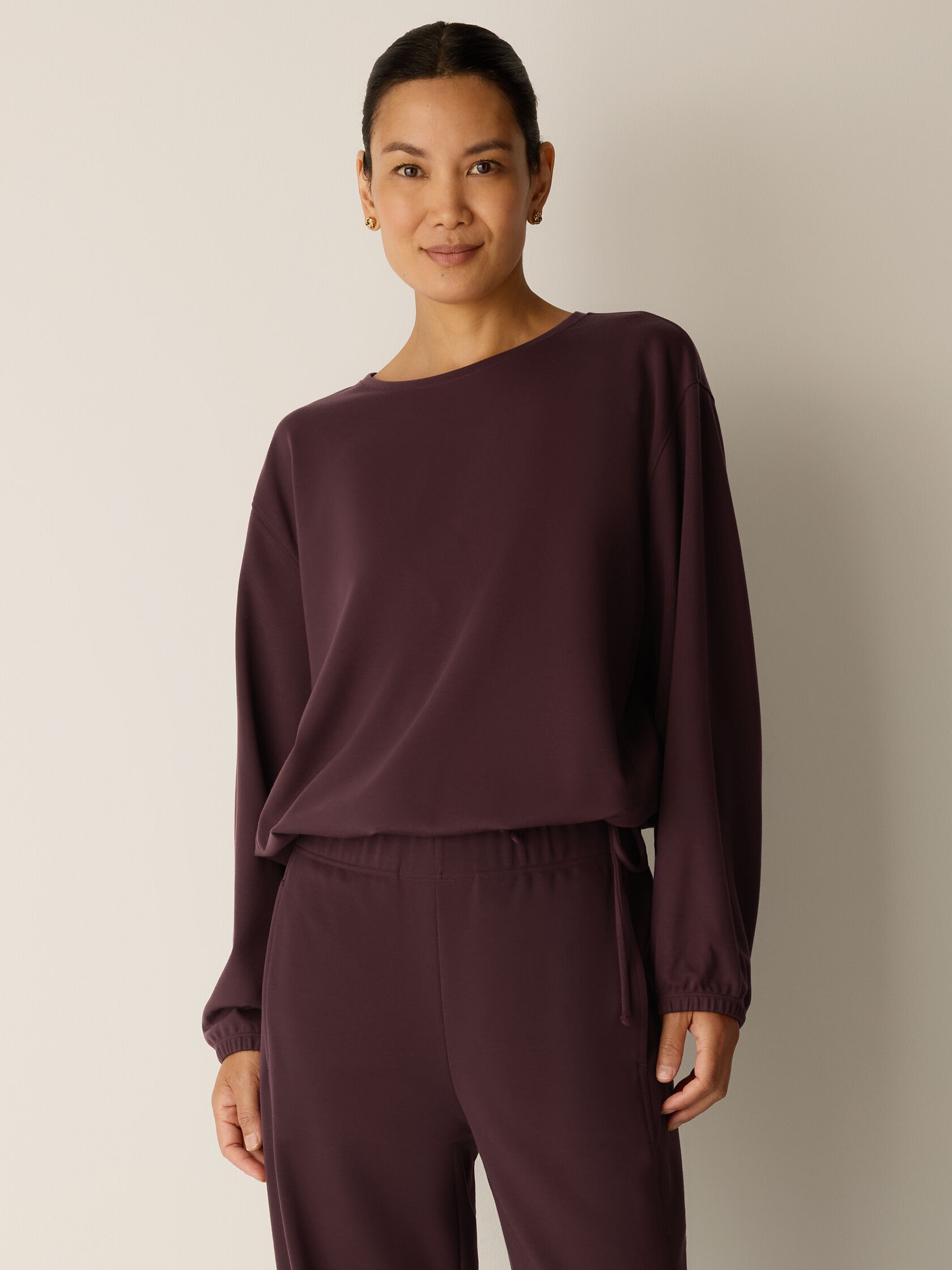 Lightweight Ponte Round Neck Top