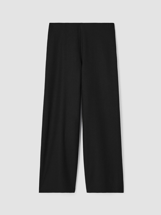 Boiled Wool Jersey Wide-Leg Pant