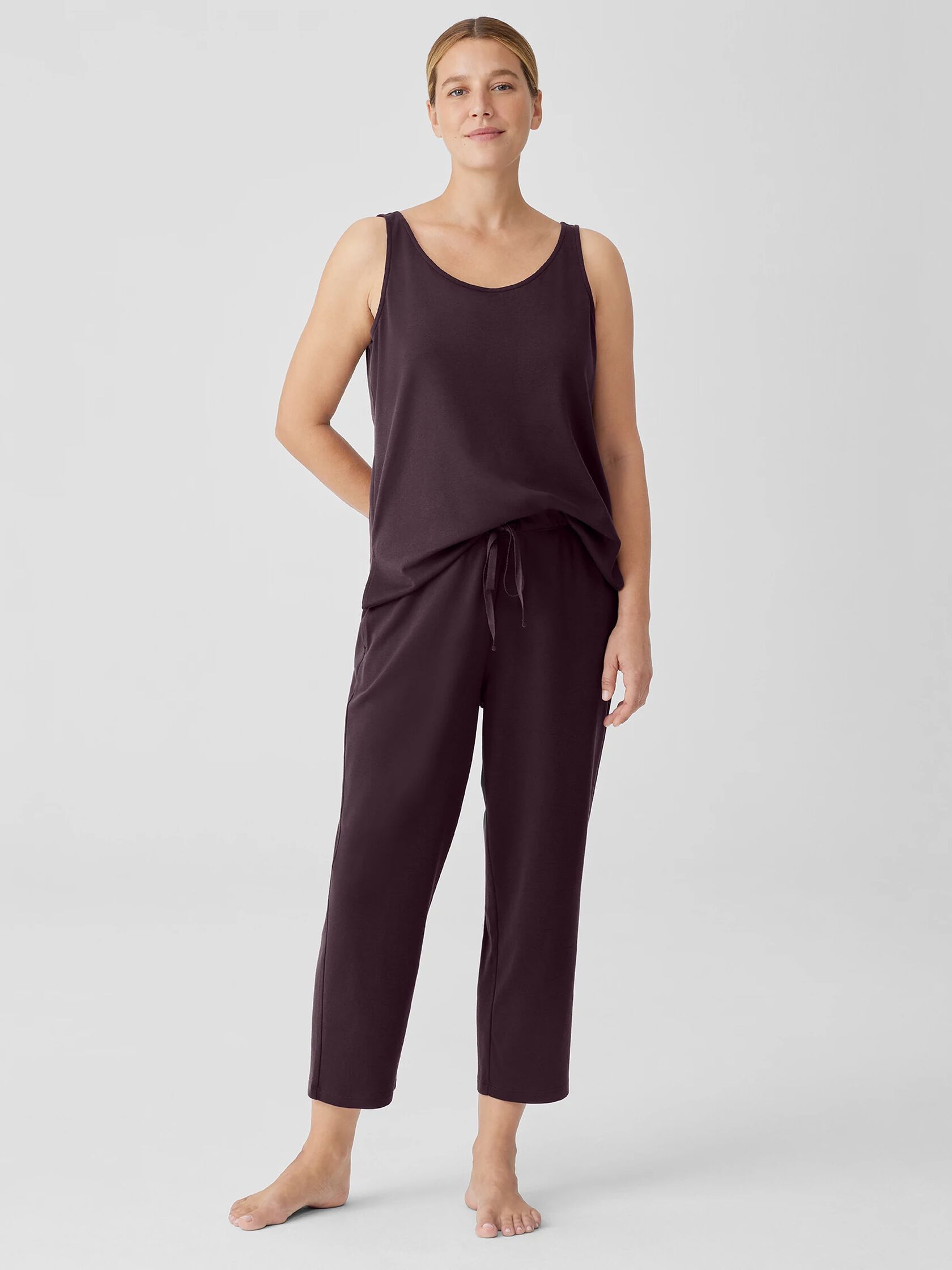 Cozy Organic Cotton Interlock Slouchy Pant