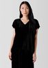 Crushed Velvet V-Neck Square Top