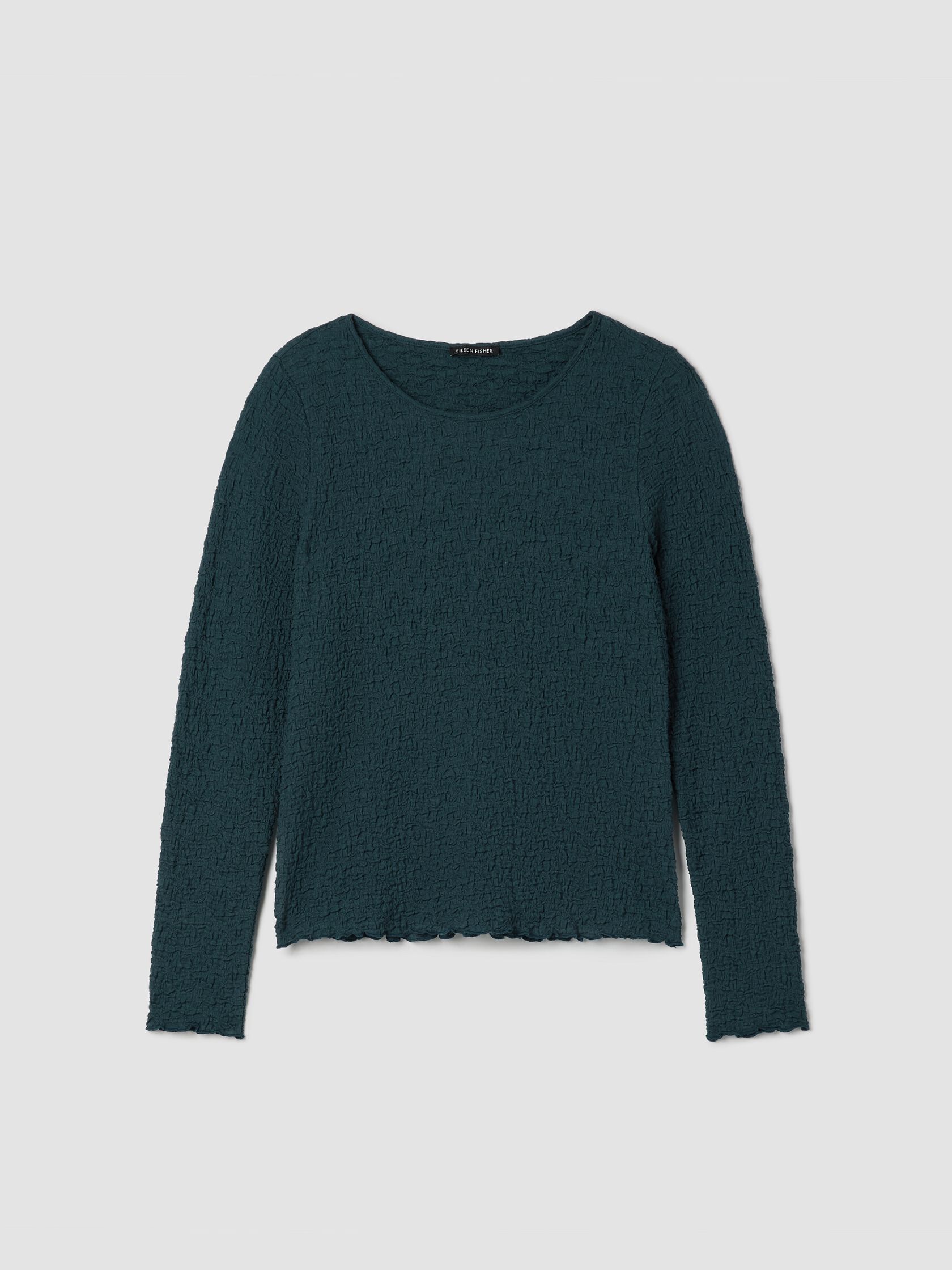 Bubble Jacquard Round Neck Top