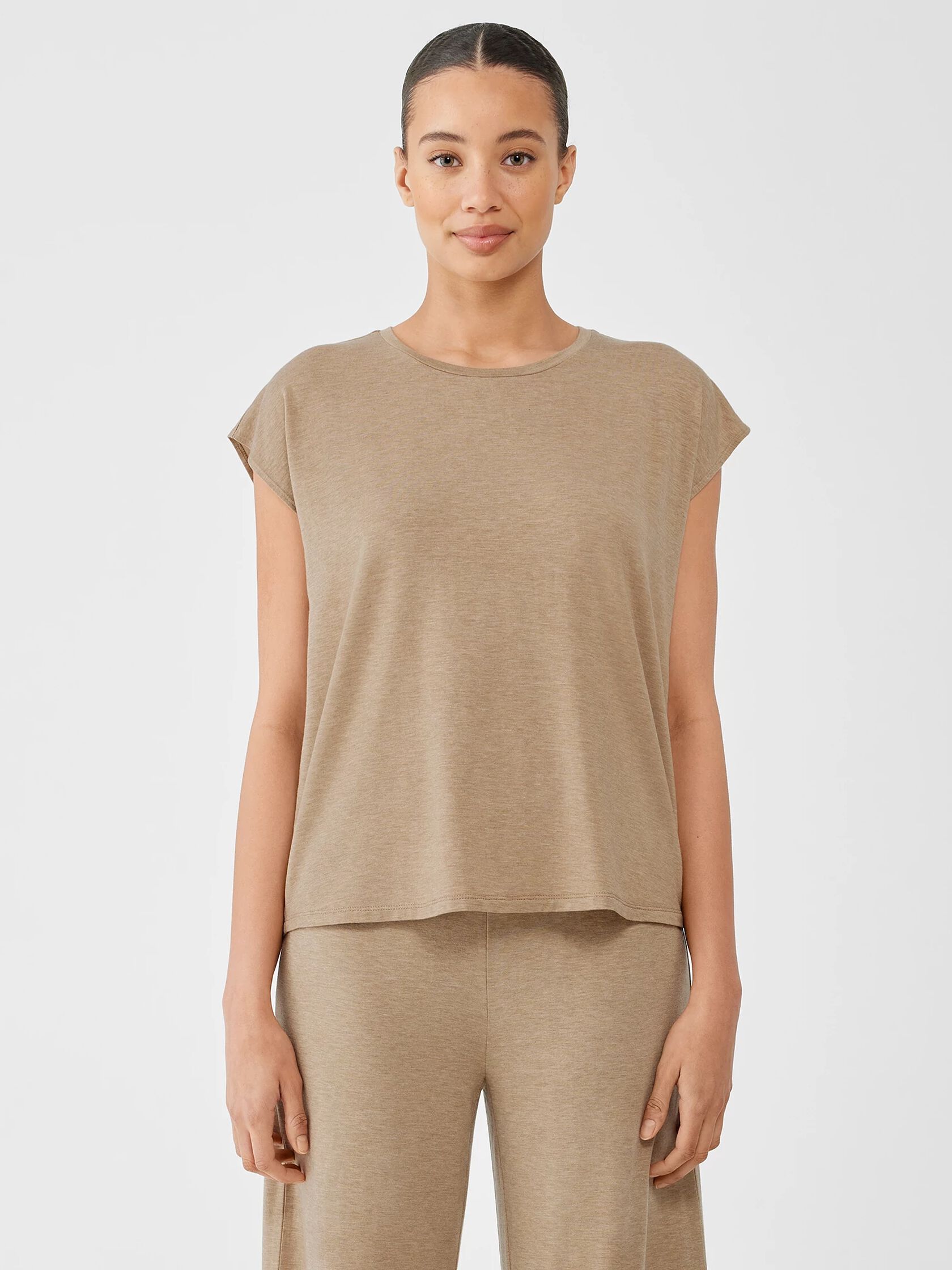 Fine Jersey Shirred-Back Top