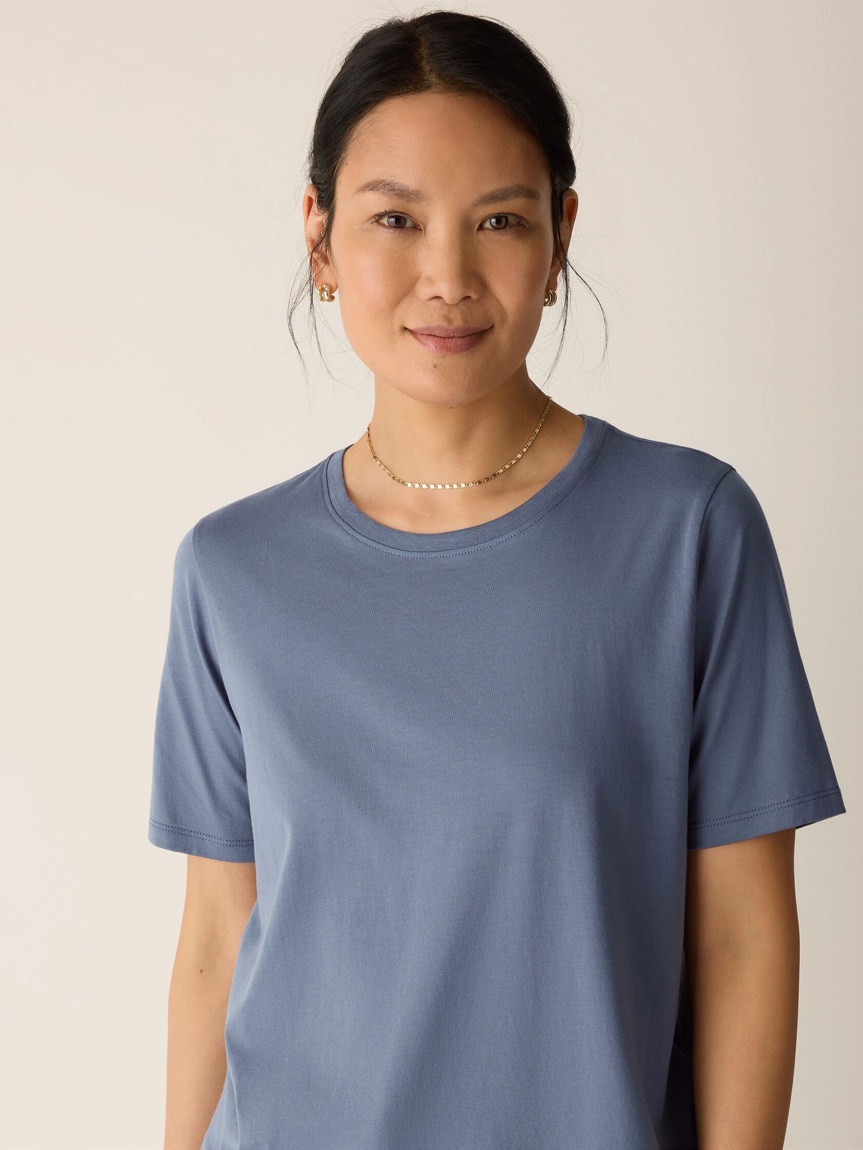 Organic Pima Cotton Jersey Round Neck Tee