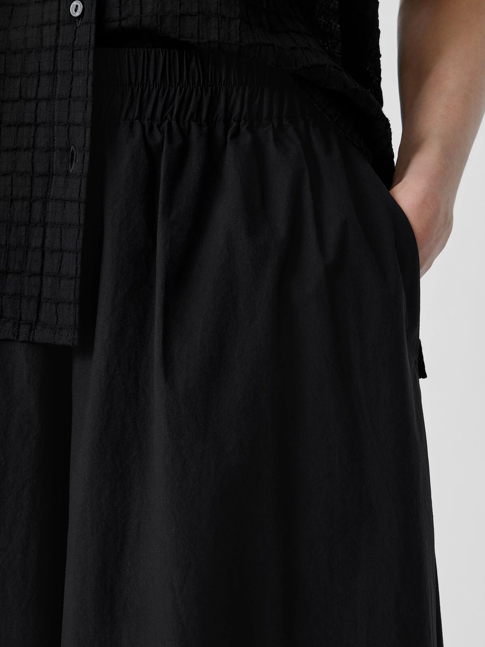 Washed Organic Cotton Poplin Skirt Pant