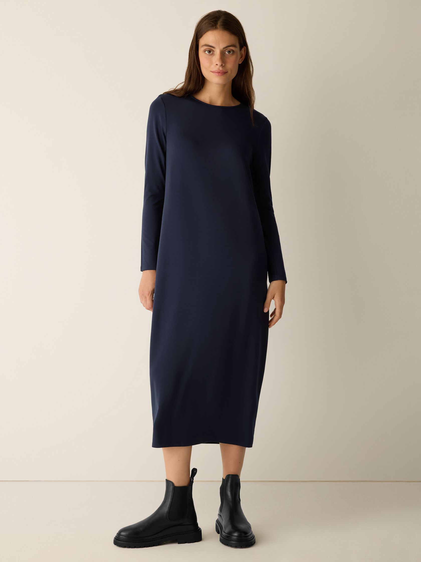 Stretch Jersey Knit Oval Dress