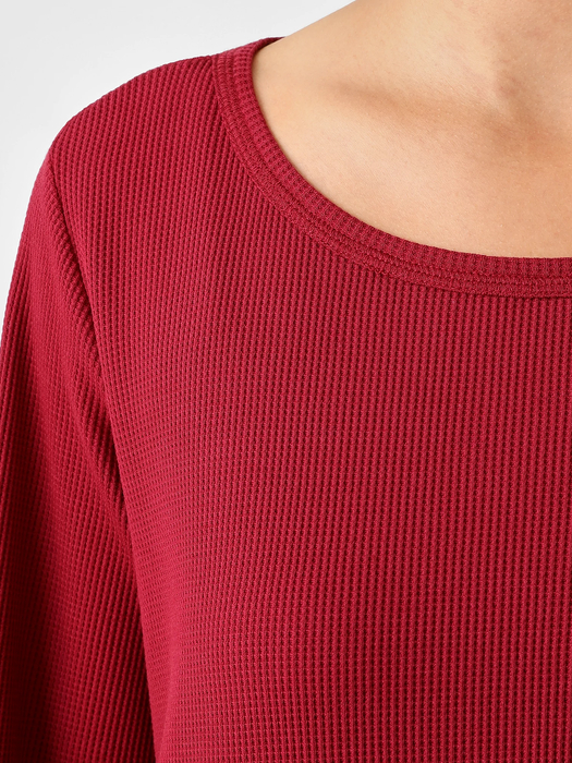 Cozy Organic Cotton Thermal Bateau Neck Top