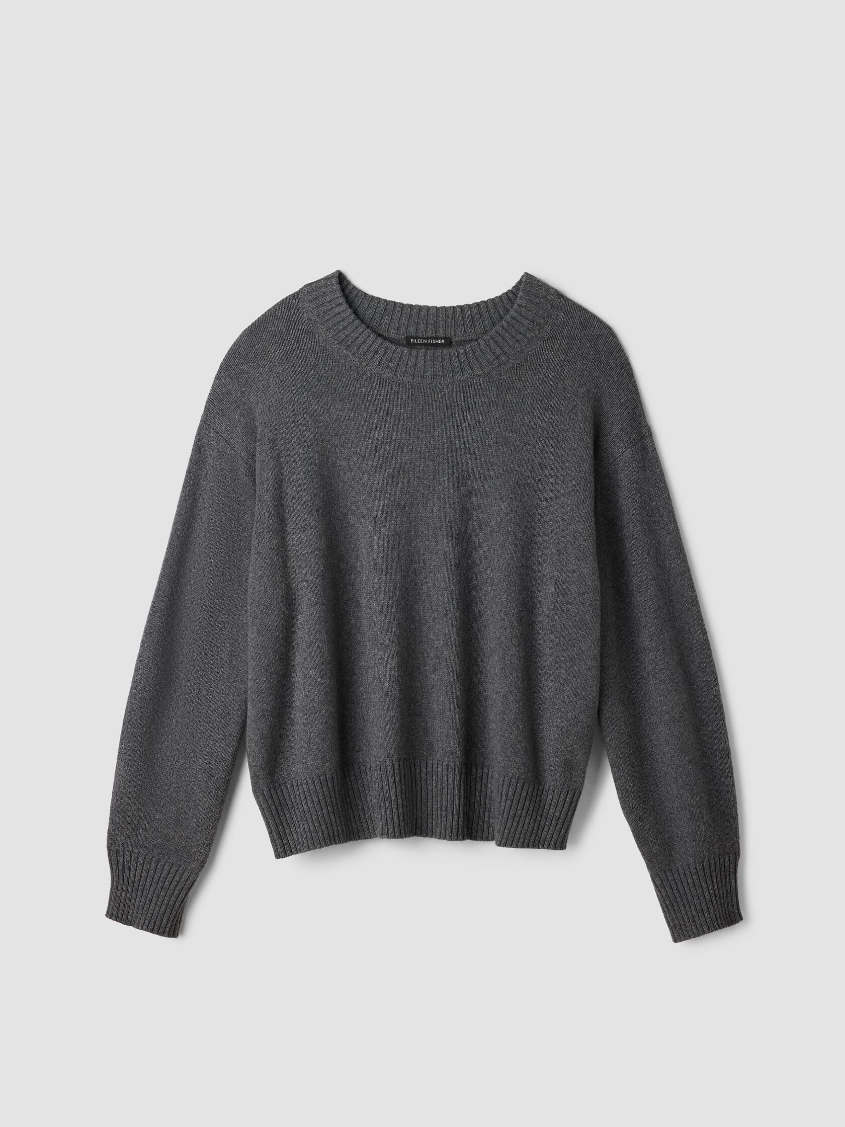 Cotton & Recycled Cashmere Crew Neck Top