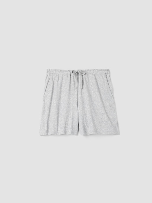 Mélange Organic Cotton Interlock Sleep Shorts