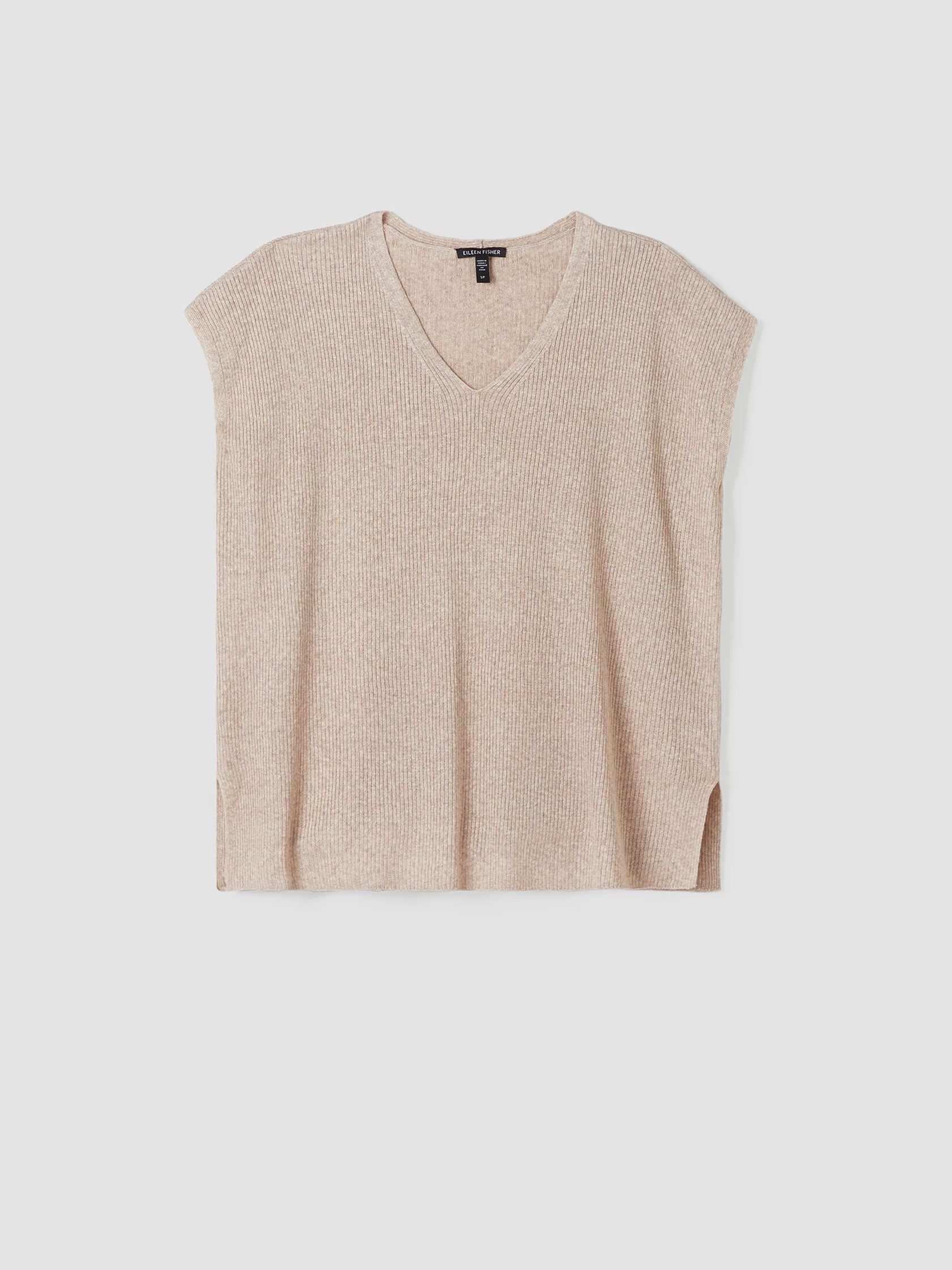 Organic Linen Melange V-Neck Top