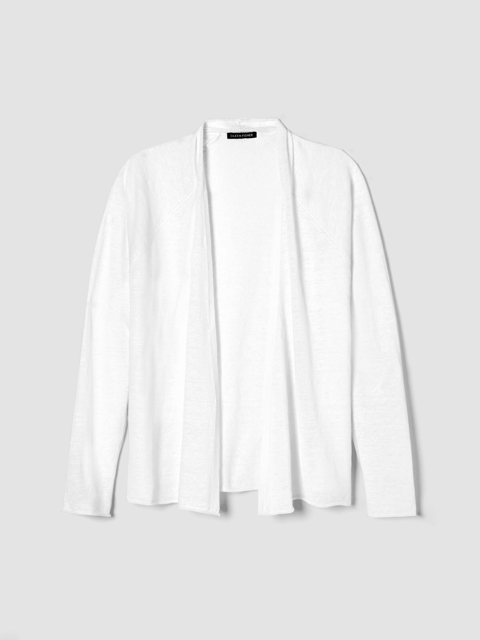 Organic Linen Cotton High Collar Cardigan