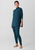 Cozy Brushed Terry Mock Neck Long Top