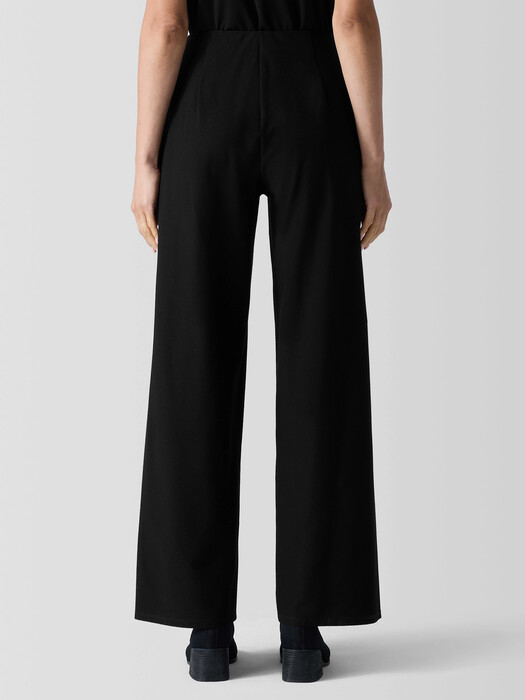 Washable Stretch Crepe Wide-Leg Pant