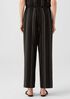 Organic Linen Blend Striped Straight Pant