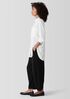 Silk Georgette Crepe Classic Collar Long Shirt
