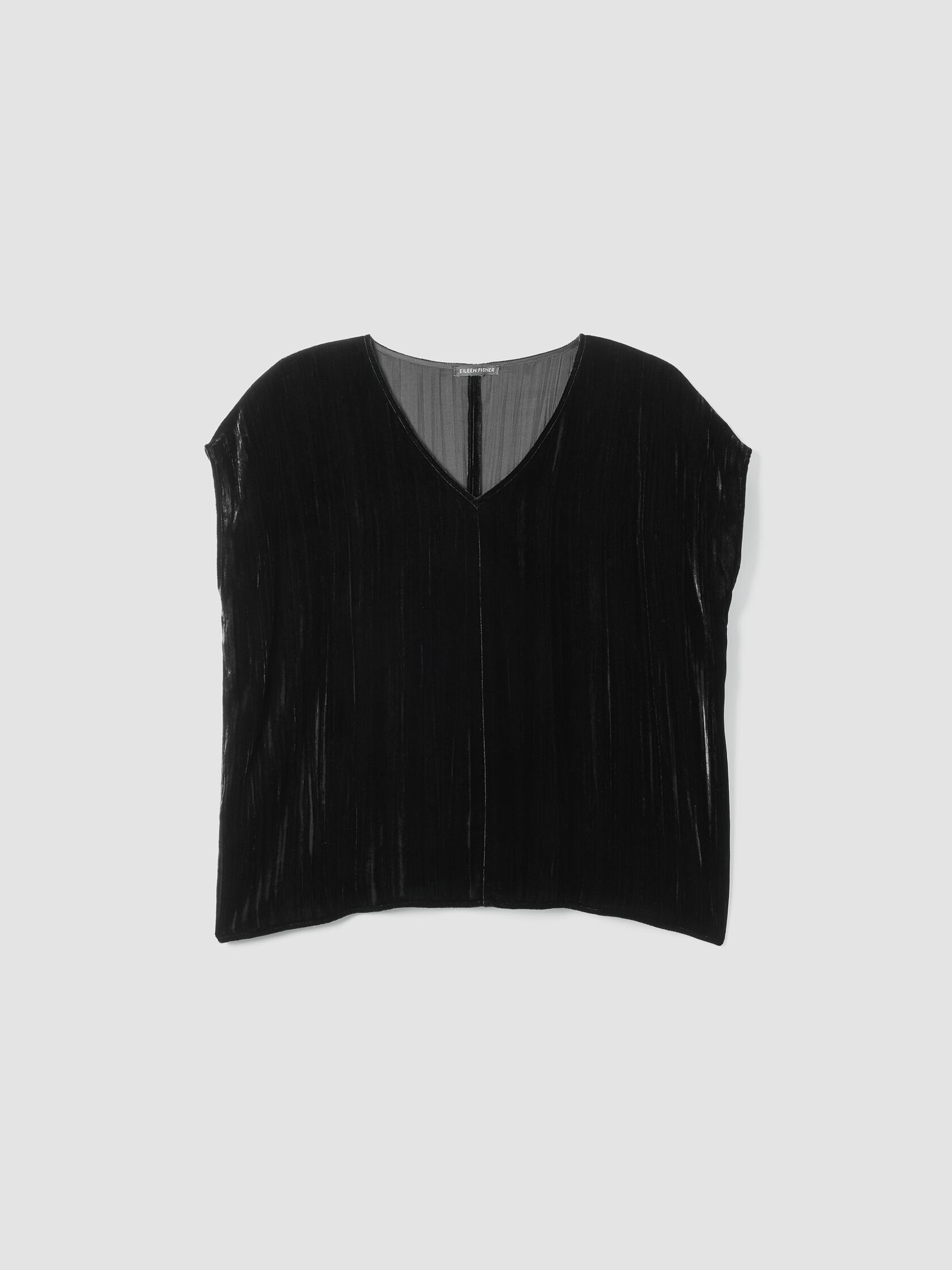 Crushed Velvet V-Neck Square Top