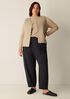 Mélange Boiled Wool Jersey Lantern Pant in Regenerative Wool