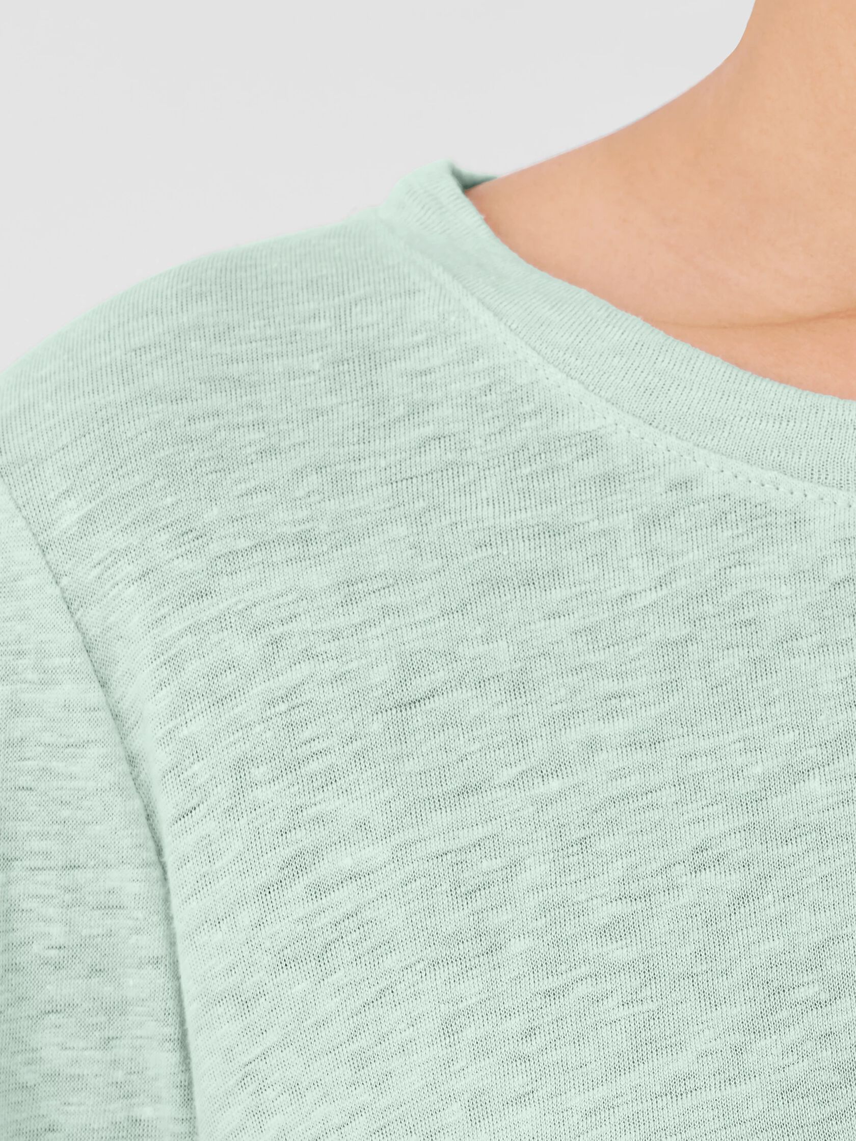 Organic Linen Jersey Crew Neck Top