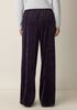 Cozy Velour Knit Wide-Leg Pant