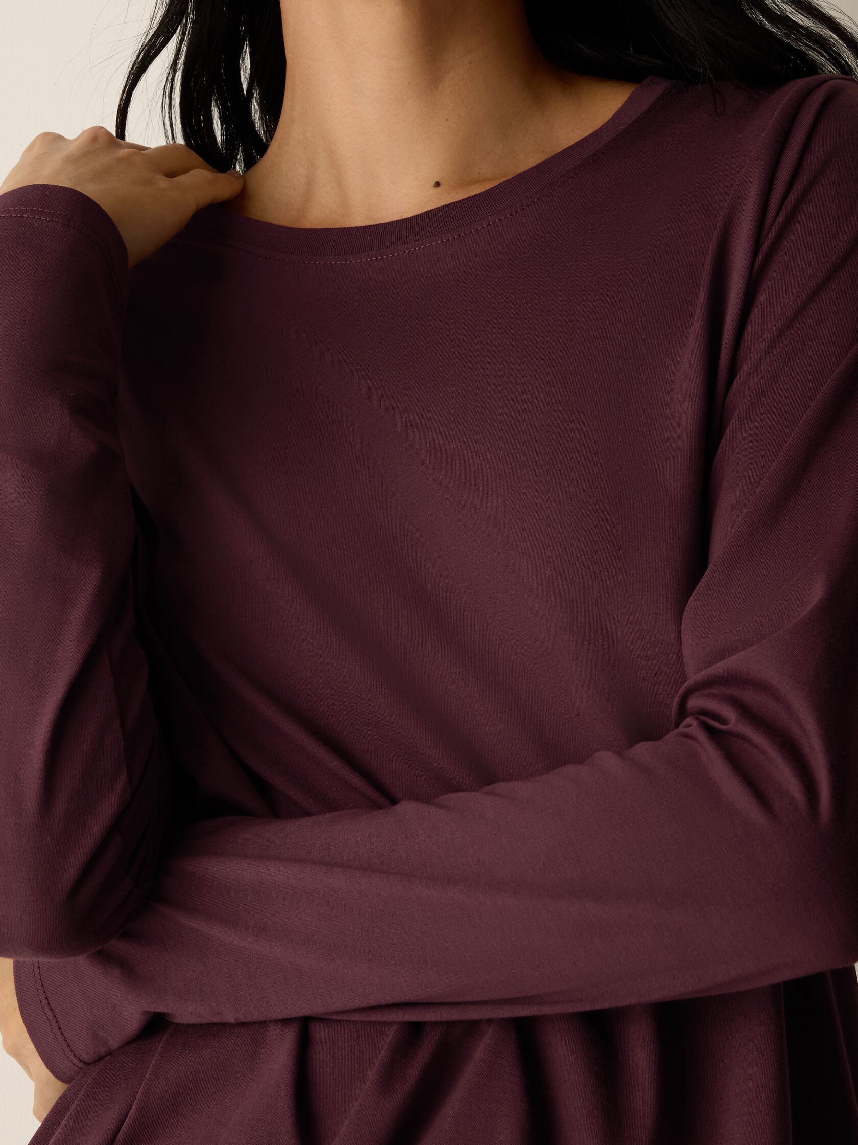 Organic Pima Cotton Jersey Long-Sleeve Tee