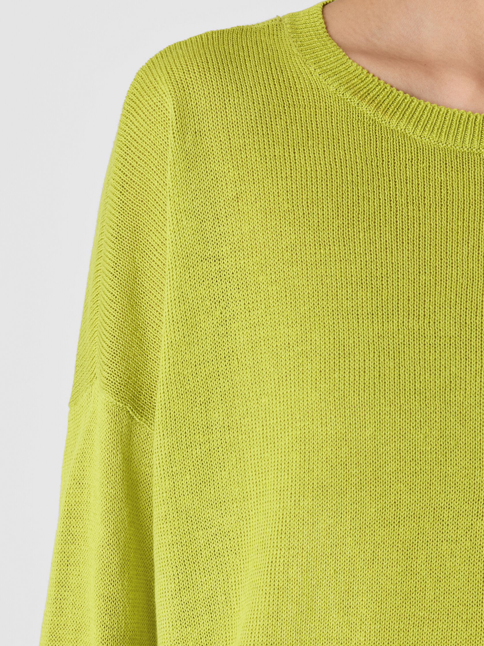 Organic Linen Cotton Cord Crew Neck Top