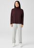 Cozy Brushed Terry Funnel Neck Box-Top