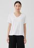 Organic Cotton Slub V-Neck Tee