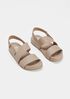 Curve Tumbled Leather Sandal